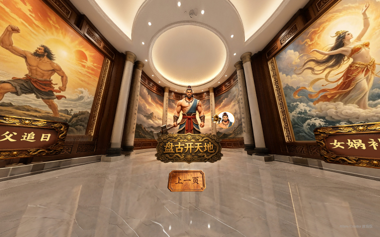 语文vr互动课件-公开课《盘古开天》-vr公开课